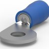 Insulated ring cable lug, 1.04-2.62 mm², AWG 16 to 14, 3.68 mm, blue, 323817