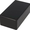 ABS enclosure, (L x W x H) 120 x 94 x 34 mm, black (RAL 9005), IP54, 1591GFLGY