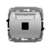 TREND Gniazdo multimedialne pojedyncze bez modułu (standard Keystone) srebrny metalik 7GM-1P KARLIK