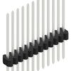 Pin header, 12 pole, pitch 1.27 mm, straight, black, 10060774