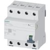 Siemens 5SV33464 rccb 4-pin 63A 30mA 400V short-term delayed type B
