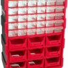 Organizer ścienny z 39 szufladkami czerwony ASR-6010