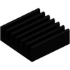 IC heatsink, (L x W x H) 22.3 x 22.3 x 8 mm, 21 K/W, black anodized, ICK SMD E22