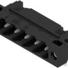 Pin header, 5 pole, pitch 5 mm, angled, black, 1840380000