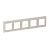 VALENA LIFE Ramka 5 pięciokrotna kremowa/złota 754065 LEGRAND