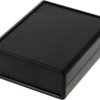 ABS device enclosure, (L x W x H) 95 x 76 x 30 mm, black (RAL 9005), IP54, 1593BBBK