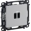 Legrand Gniazdo USB Valena Life Allure aluminiowy 753307