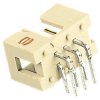 Pin header, 10 pole, pitch 2.54 mm, angled, beige, 09195107323740