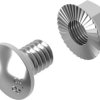 Śruba z łbem grzybkowym + nakrętka kołnierzowa ząbkowana (komplet) ocynk płatkowy typ SGKF M6X12 651441 /100szt./