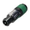 Neutrik NL4FXX-W-S Audio Jack 4-Pin Speakon Connector Black-Green 1pc