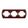 TREND Ramka pozioma potrójna brązowy 4RH-3