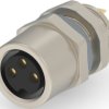 Circular connector, 3 pole, solder cup, screw locking, straight, T4033014031-000