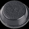 Adhesive feet, Ø 20.6 mm, 5 mm, black, 6-pack