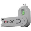 LINDY 40621 USB-A Socket Key Green For Pc & Laptop Security
