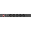 Kistwa zasilająca RACK PDU 19 LANBERG 1U 16A 5X 230V SCHUKO 2M czarna PDU-05F-0200-BK