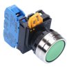 YW4B-M1E10G Green 22mm Metal Bezel Momentary Push Button Switch NO IP65 IDEC