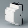 PPO/PC DIN rail enclosure, (L x W x H) 82 x 46.7 x 86 mm, light gray/black, B6502112