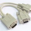 Rozgałęźnik VGA wtyk - 2x gniazdo