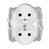 Mini Mechanizm Gniazda Podwójnego Do Ramki Z Uziemieniem 2X(2P+Z) (Przesłony...