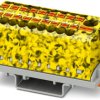 Distribution block, push-in connection, 0.14-4.0 mm², 19 pole, 24 A, 8 kV, yellow/black, 3273130