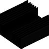 Extruded heatsink, (L x W x H) 100 x 97 x 25 mm, 2.8 to 1.05 K/W, black anodized, 10022520