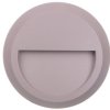 Oprawa schodowa LED SILVER OD 2W 100lm 220-240V AC 120 stopni IP65 okrągła, ciepły biały, szara LD-OSSLOD2W-80