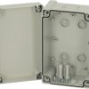 PC enclosure, (L x W x H) 90 x 122 x 187 mm, light gray (RAL 7035), IP65, 5824024