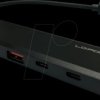 LC-HUB-U3-4-C USB 3.0 5-port hub, 2x USB-A, 2x USB-C, 1x USB-C power