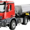 Model RC dla początkujących z dodatkowymi funkcjami Amewi Mercedes-Benz Arocs Sattelzug mit Kippauflieger 1:14 RtR