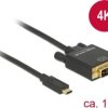 Kabel USB typu C™ wtyczka - wtyk DVI 24+1 (DP Alt Mode) 4K 30 Hz 1 m, czarny