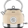SOGO Human Technology Czajnik bezprzewodowy, ochrona przed przegrzaniem, obudowa Cool-Touch beżowy, metaliczny Pojemność