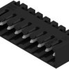Pin header, 8 pole, pitch 3.5 mm, angled, black, 1841690000
