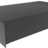 19 inch enclosure, 3 U, (W x H x D) 422 x 133 x 711 mm, aluminum, black, RM3U1928VBK