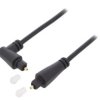 TOS-X90-2.0 Kabel Toslink wtyk, Toslink wtyk kątowy 2m czarny Øzewn: 4mm