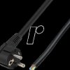 7108-1,5M Power cable, CEE 7/7 to open end, H05VV-F, 3x0.75 mm², black.