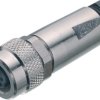 Jack, 2 pole, solder connection, screw locking, straight, 99 0402 10 02