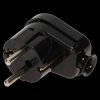 Wtyczka kątowa 2P+Z Schuko czarna WT-16U/CZARNY