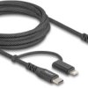 DeLOCK 81171 Kabel USB 2 m USB C USB C/Lightning Czarny