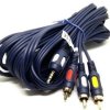 Przyłącze kablowe Jack 3,5mm wtyk 4-polowe / RCA x3 wtyk; długość 1,5m