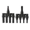 5-way T-type MC4 Solar Connector Splitter - for Photovoltaic Panels
