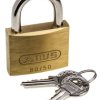 Kłódka średnica szekli: 8mm ABUS z kluczem W budynkach, na zewnątrz mosiężno-stalowa Mosiądz
