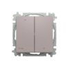 Łącznik roletowy podwójny z klawiszem, IP44 ZONI szary beżowy 3559T-A88940 244 2CHT598894A6244