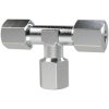 T fitting, 160 bar, steel, galvanized, for pipe systems, 159215