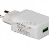 Ładowarka sieciowa 1x USB QC 3.0 18W; biała,czary