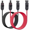 Przedłużacz solarny 4m komplet kabel 4mm2 wtyk-gniazdo czarny+czerwony