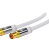 ANT-M/F-1000-WH Kabel 10m PVC biały 75 Obsługa: 4K, FullHD, UHD 2160p