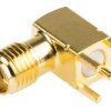 Złącze koncentryczne Montaż na płytce drukowanej Żeński 50Ω typ złącza Złącze SMA Lutowane