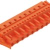 Socket header, 10 pole, pitch 7.62 mm, angled, orange, 231-710/037-000
