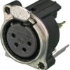 XLR panel socket, 4 pole, gold-plated, NC4FBV
