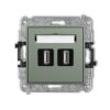 MINI Mechanizm gniazda podwójnego 2xUSB A-A 2.0 szałwiowy 61MGUSB-2 KARLIK